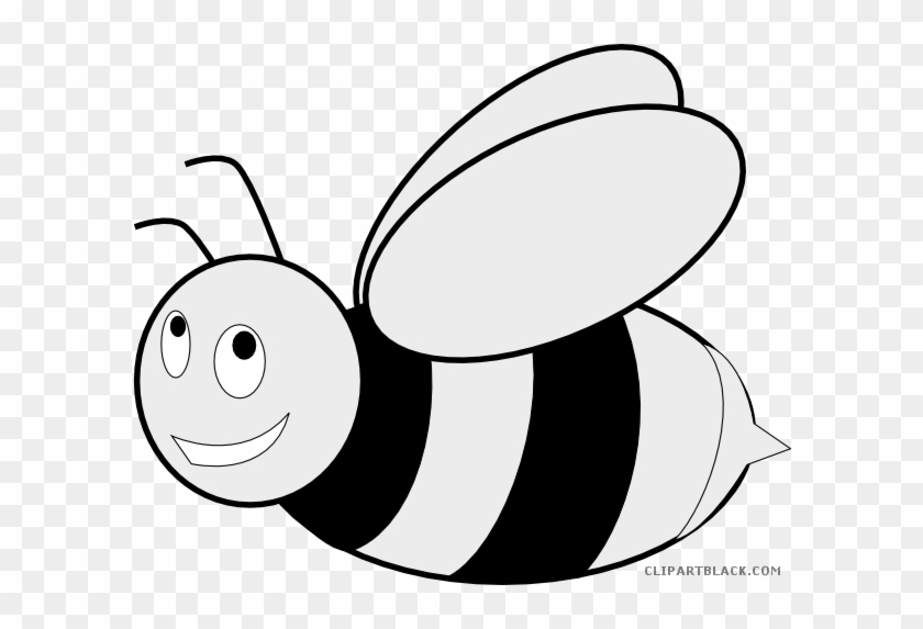 Honey Bee Animal Free Black White Clipart Images Clipartblack - Bumble Bee Coloring Pages #1200950