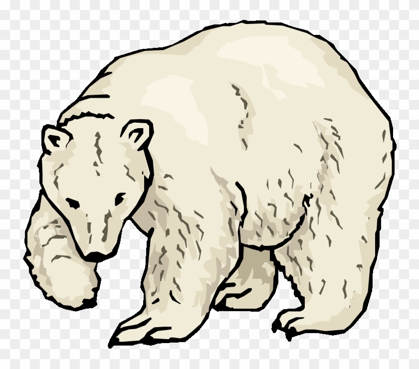 Bear Clipart Black And White - Clipart Polar Bear #1201030