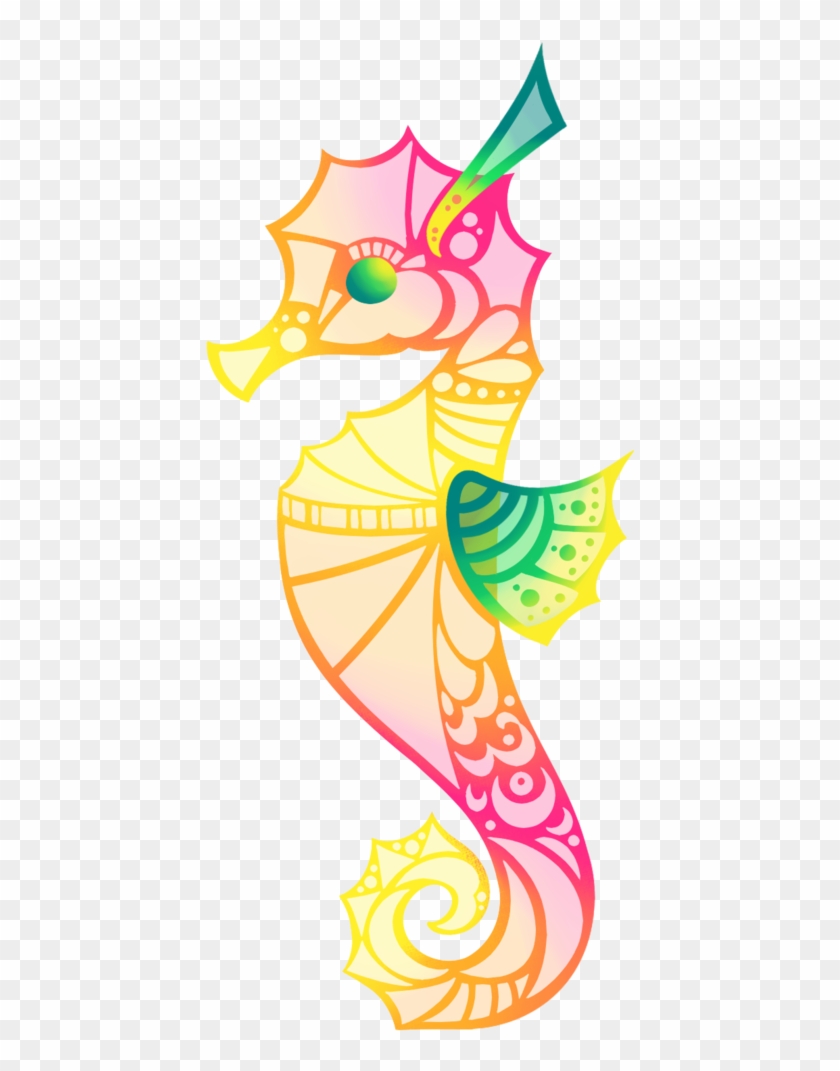 Pink Seahorse By Lemon-heartss - Illustration #1201081