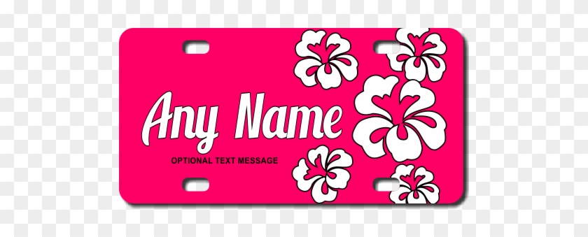 Flower Background License Plate For Bikes, Bicycles, - Bicycle #1201168