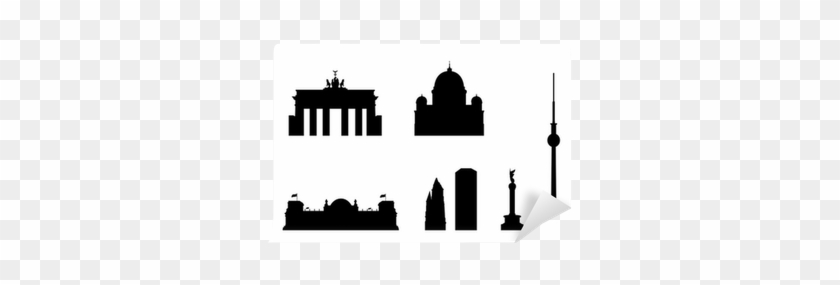 Berlin City Landmarks Isolated Vector Wall Mural • - Landmark #1201201