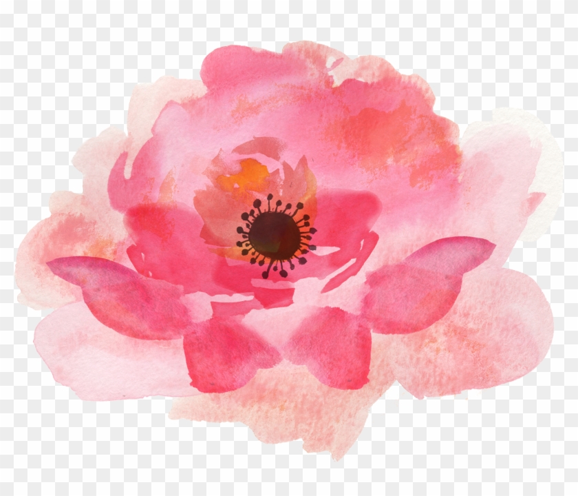 1 - Watercolor Flowers Transparent Background #1201317