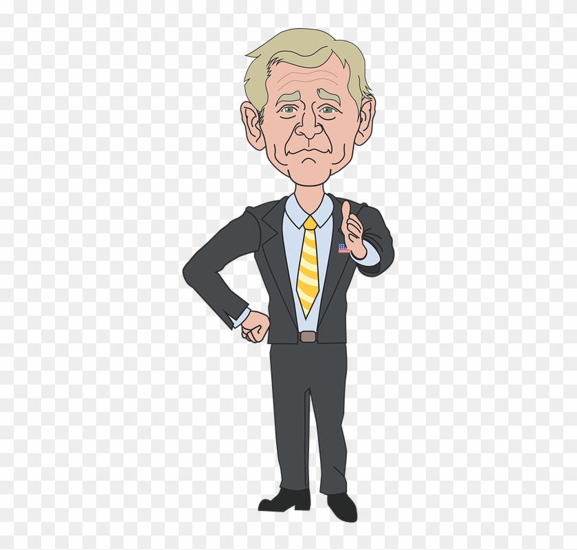 Cartoon Suit 13, Buy Clip Art - President George W Bush Greeting Cards #1201316