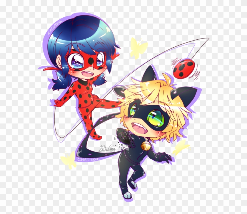 Ladybug And Cat Noir - Lady Bug Y Cat Noir Para Dibujar Anime #1201348