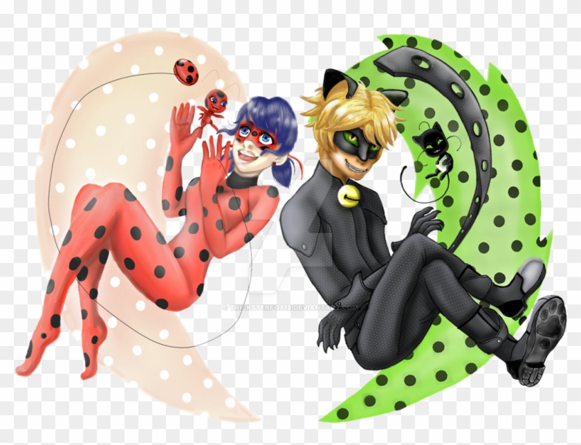 Cat Noir Amp Ladybug Miraculous Cat Noir Amp Ladybug - Spiral #1201496