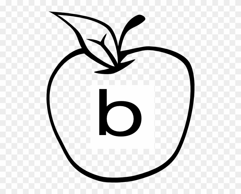 A In Apple Clip Art - Apple Colouring #1201577