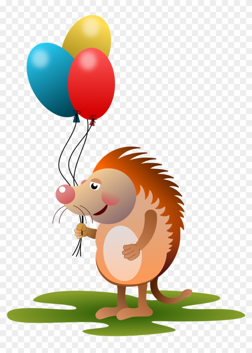 Hedgehog Animal Animals Balloons Png Image - Clip Art #1201687