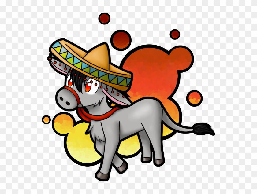 Sombrero Donkey By Mangoicecream735 - Donkey With A Sombrero #1201879