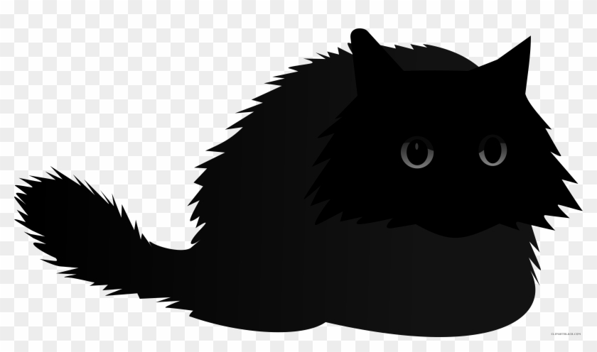 Black Cat Animal Free Black White Clipart Images Clipartblack - Angry Cat Face Silloutte #1202234