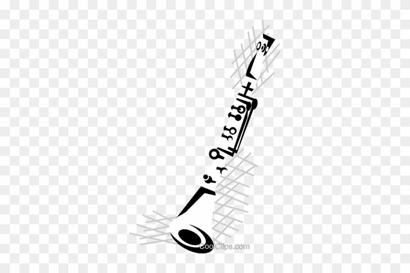 Clarinet Royalty Free Vector Clip Art Illustration - Clarinet Royalty Free Vector Clip Art Illustration #1202373