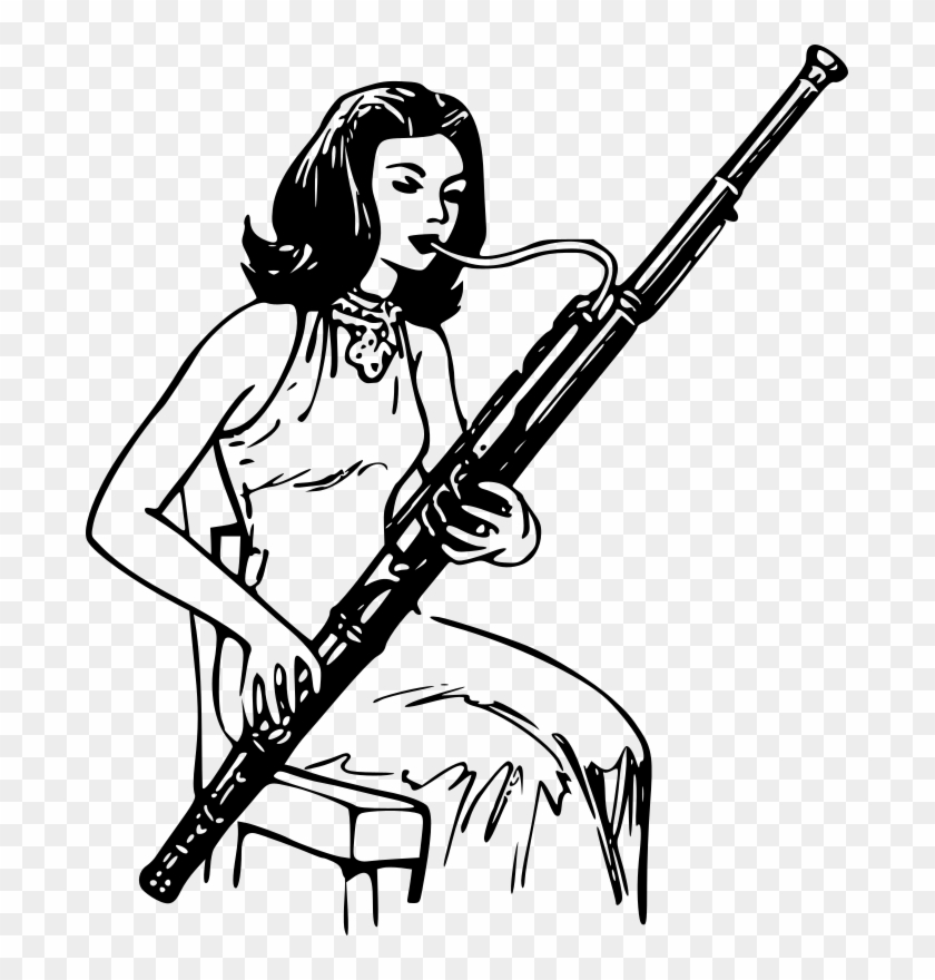 Medium Image - Girl Playing Bassoon Clipart #1202381