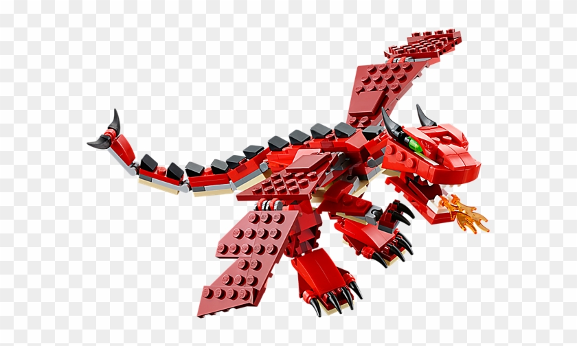 Take To The Skies With The 3 In 1 Red Creatures Fire - Lego Creator 31032 Red Creatures #1202480
