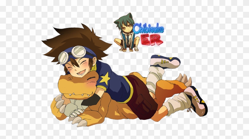 Render Taichi Y Agumon By Chibisukeer - Digimon Agumon X Tai #1202511