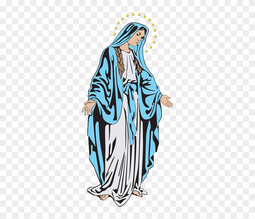 Symbol, Christian, Religion, Ave, Holy, Mary, Faith - Virgin Mary Clip Art #1202517