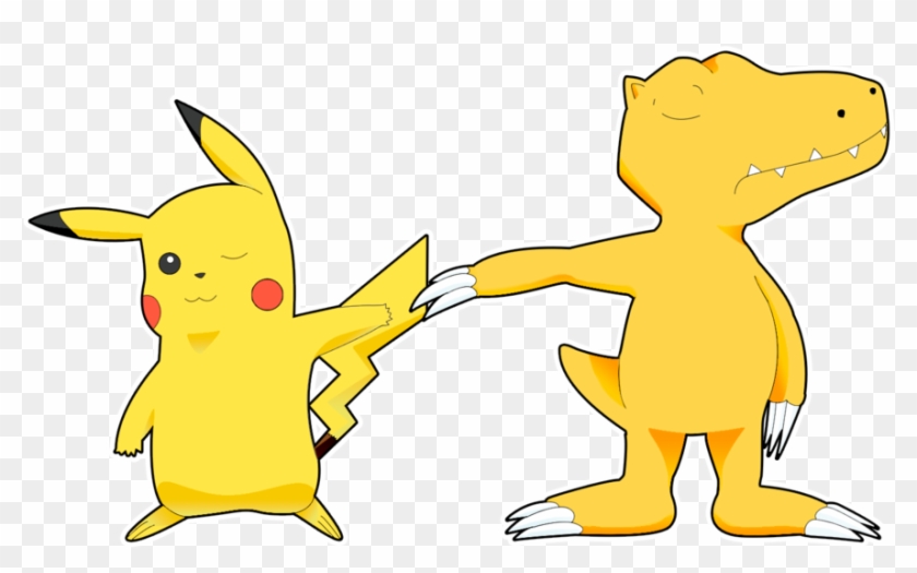 Pikachu E Agumon By Walanci On Deviantart - Agumon Pikachu #1202547