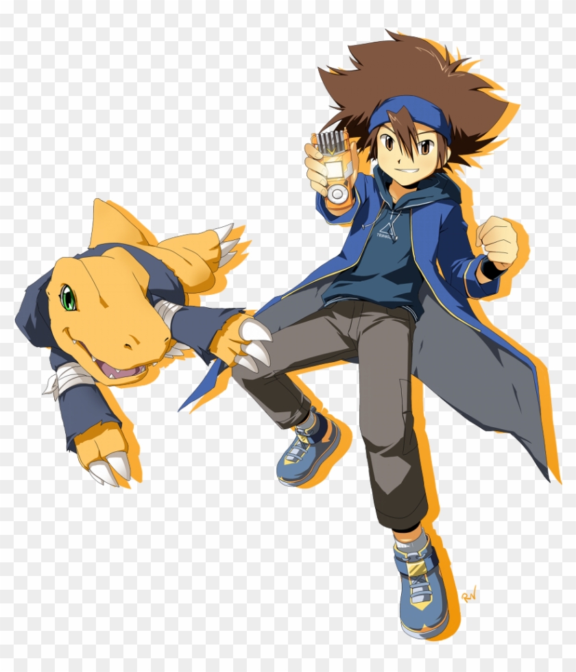 Yagami Taichi Agumon Xros Wars Style By Rw09 - Tai Kamiya Digimon #1202621