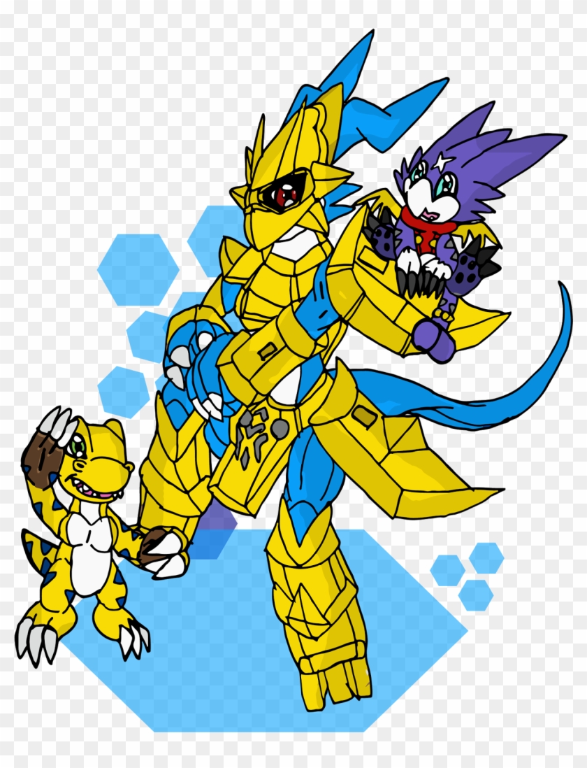 Magnamon, Gumdramon E Agumon-x - Cartoon #1202626