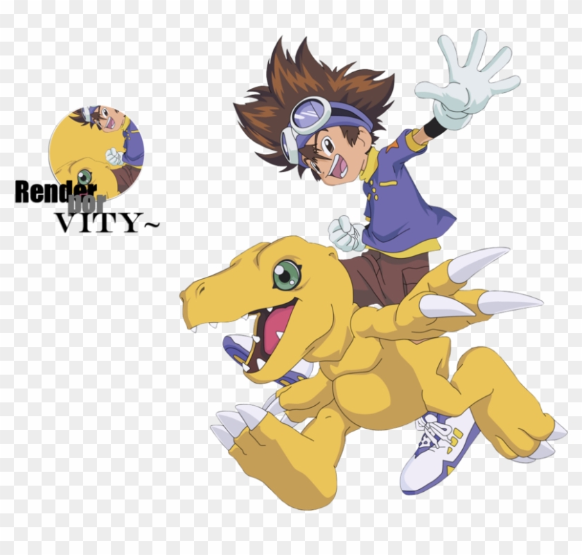 Tai Y Agumon By Vitymon Agumon And Tai - Digimon Tai Y Agumon #1202641