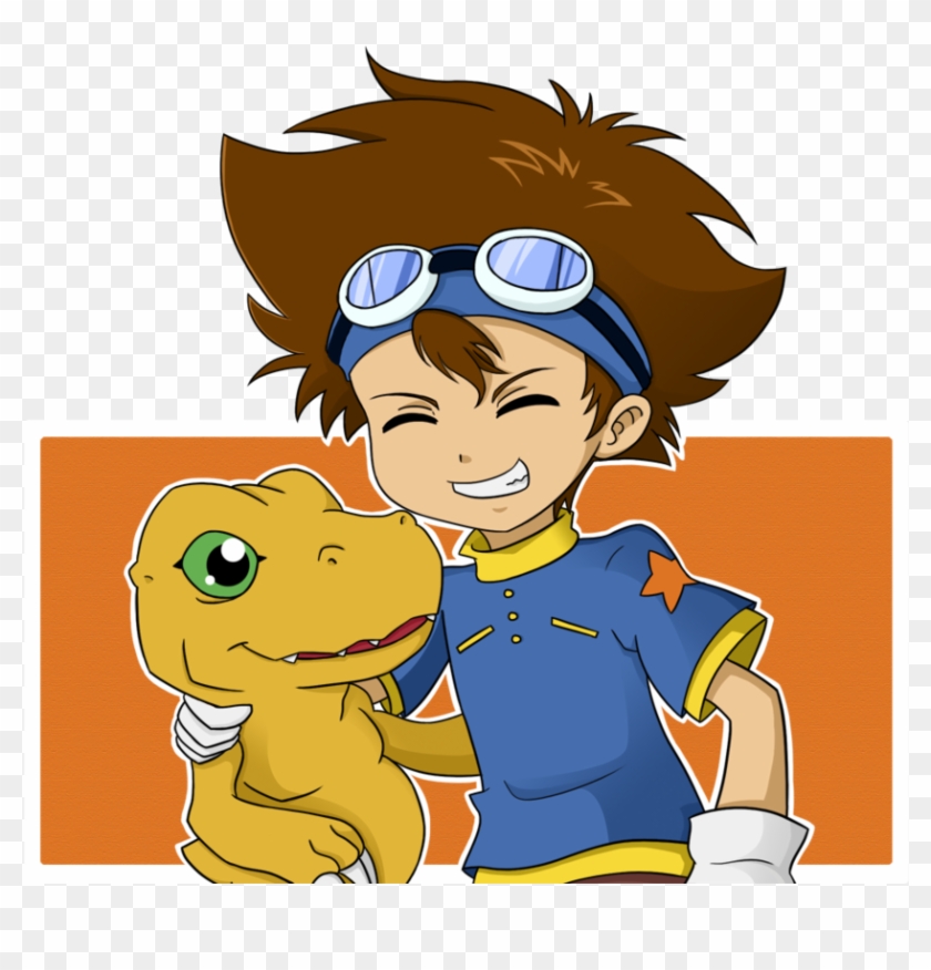 Tai And Agumon By Chibitigre - Cartoon #1202673