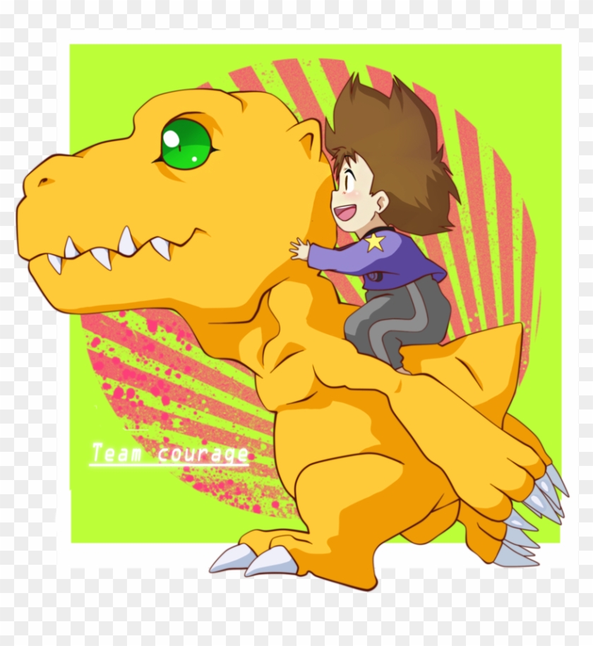 Savethequeen 67 24 Team Courage ~ Taichi And Agumon - Digimon Adventure #1202695