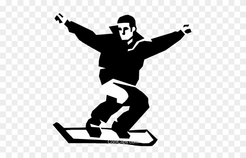 Homem Sobre Uma Prancha De Snowboard Livre De Direitos - Snowboard Clip Art #1202735