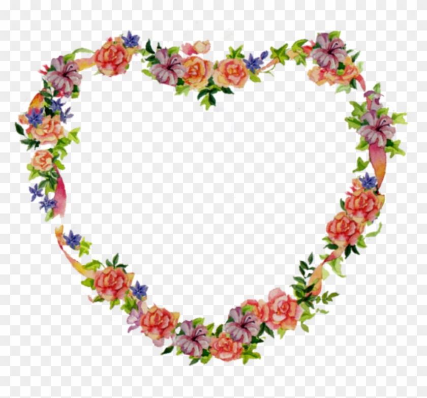 Lovely Pictures Of Heart Flower Pictures Clip Art Heart - Flower Heart Frame Png #1202762