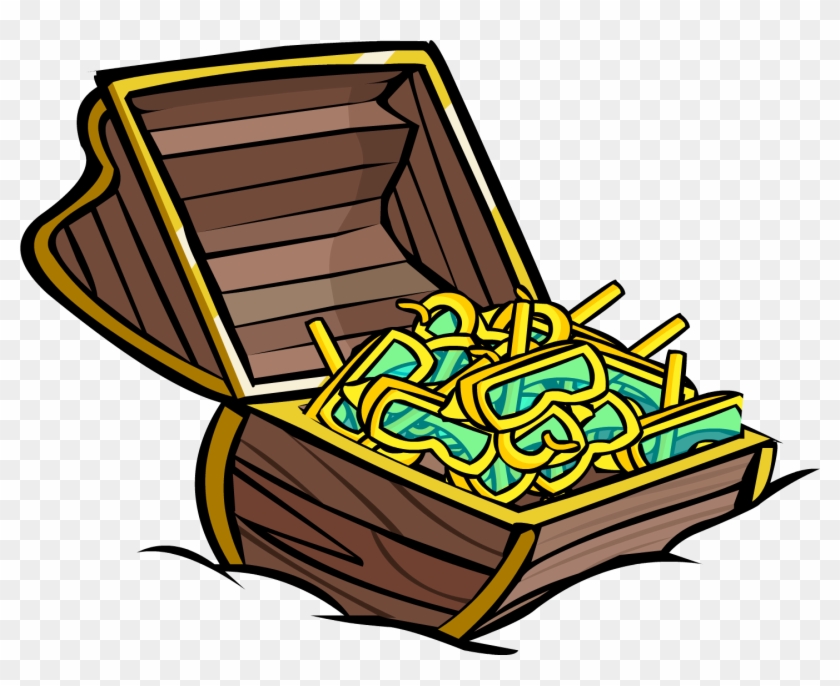 Yellow Snorkel Treasure Chest - Club Penguin Free Items #1202822