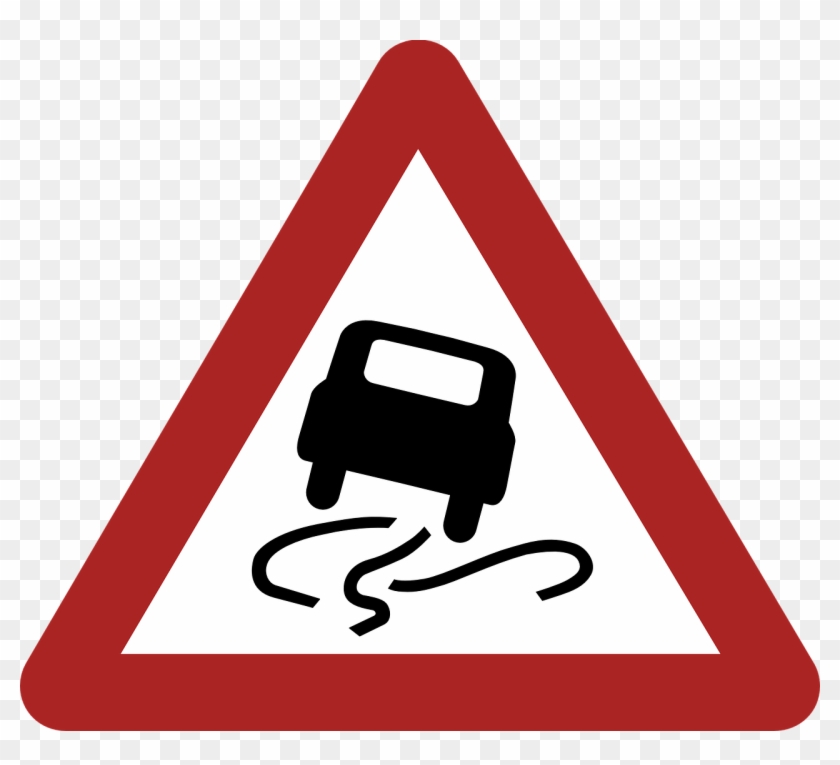 Slippery Danger Warning Png Image - Wild Boar Road Sign #1202935