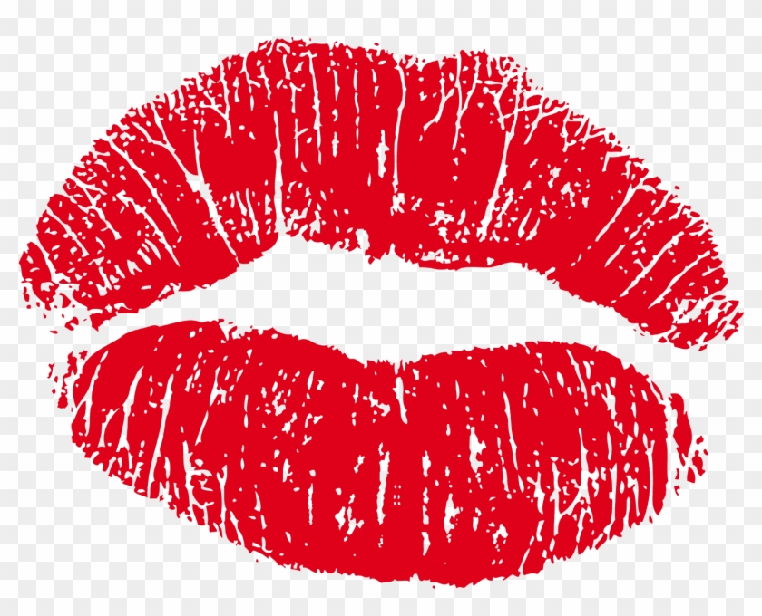 French Kiss Lipstick Clip Art - Red Lips Kiss #1202986