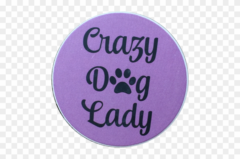 Crazy Dog Lady Paw Print Auto Car Coaster Absorbent - Crazy Dog Lady Pink Car Auto Coaster Absorbent Stone #1203301
