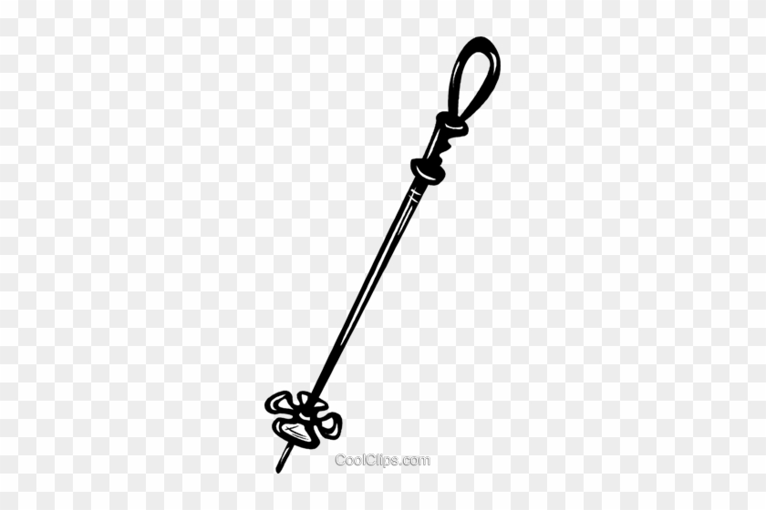 Ski Poles Royalty Free Vector Clip Art Illustration - Ski Poles Royalty Free Vector Clip Art Illustration #1203354
