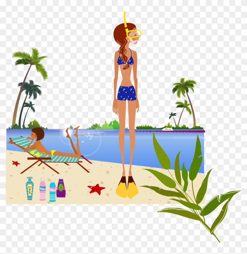 Resort Clipart Luau - Underwater Diving #1203665