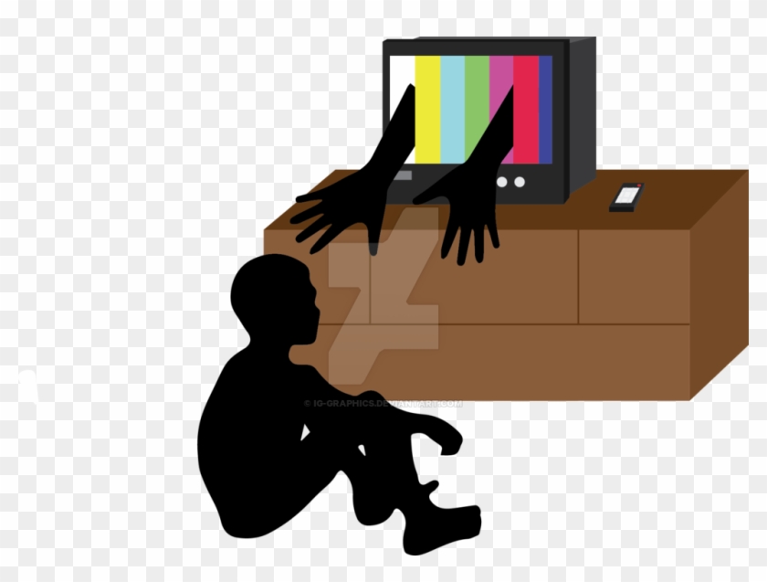 Dangers Of Watching Tv By Ig-graphics - Silhouette Of A Boy #1203747