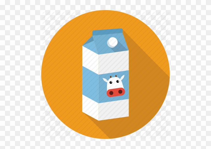 Milk Carton Clipart Milk Packet - Milk Carton Icon Png #1203934