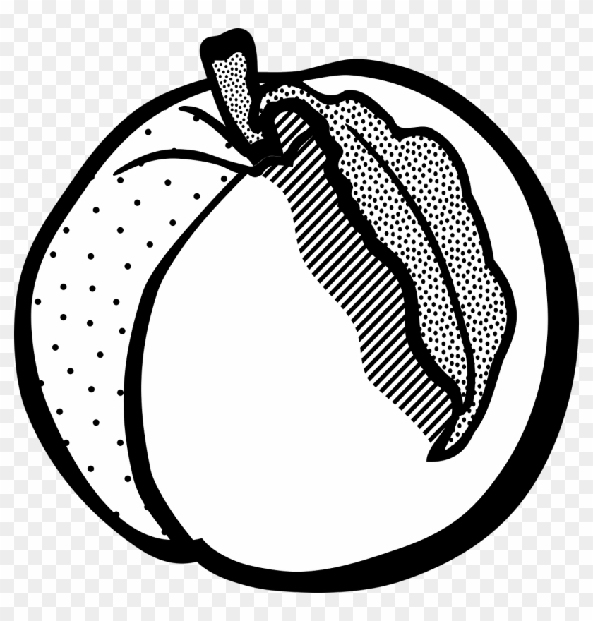 Essen Food Fruit Peach Png Image - Line Art #1204018