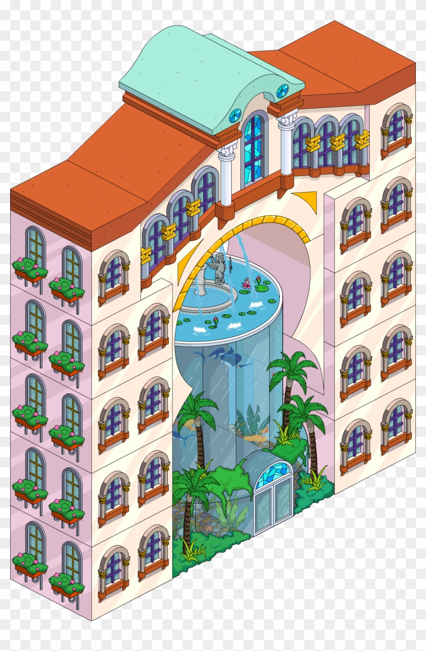 Resort Clipart Hotel Building - Lego Simpsons Kwik E Mart #1204437