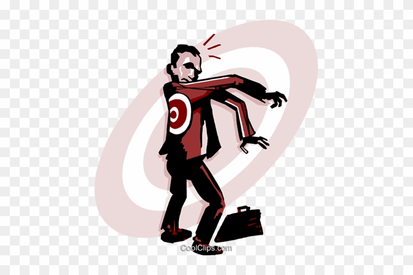 Business Man With Target On Back Royalty Free Vector - Illustration #1204449