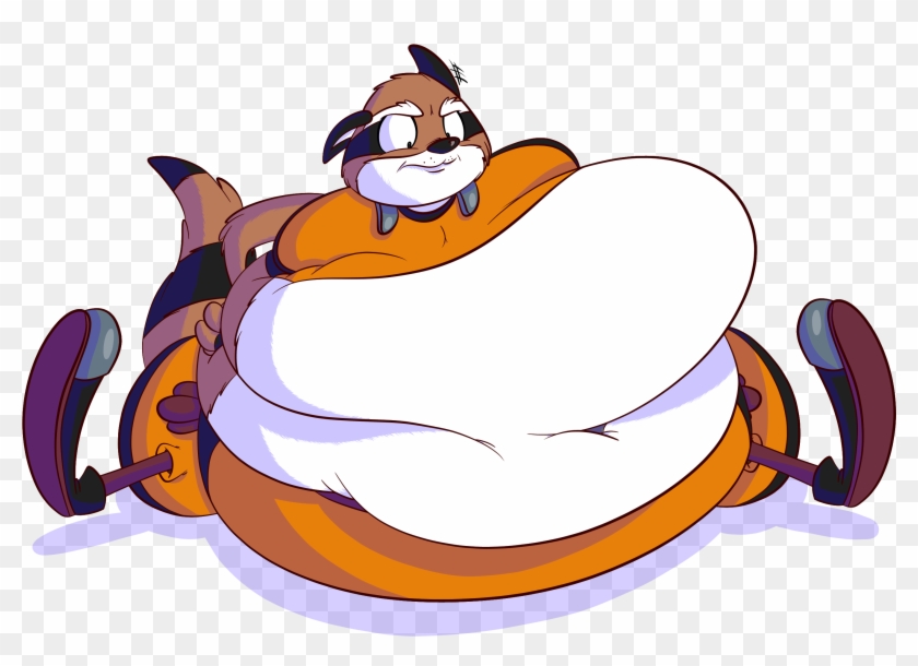 Overstuffed Rocket Raccoon - Fat Rocket Raccoon Cartoon #1204571
