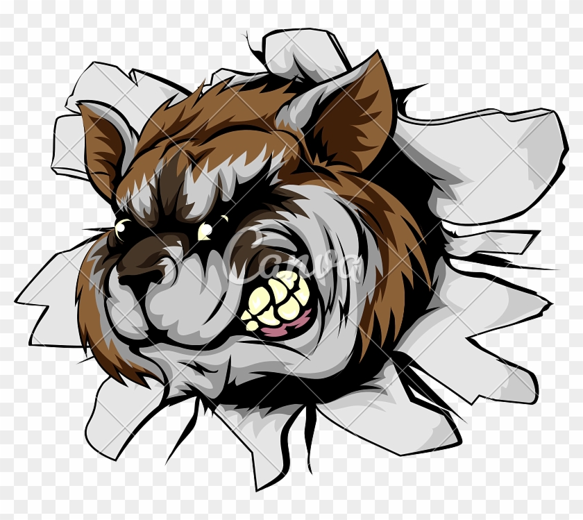 Raccoon Sports Mascot Breakthrough Illustration - Illustration #1204648