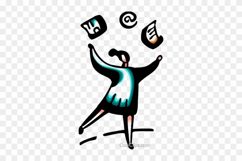 Businesswoman Juggling Workload Royalty Free Vector - Businesswoman Juggling Workload Royalty Free Vector #1204744