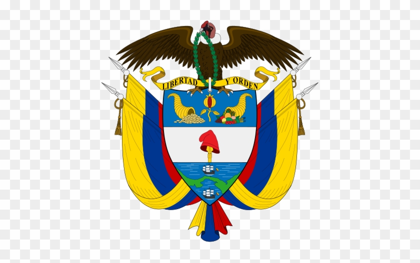Coat Of Arms Of Colombia Includes A Phrygian Cap As - Colombia Coat Of Arms #1204759