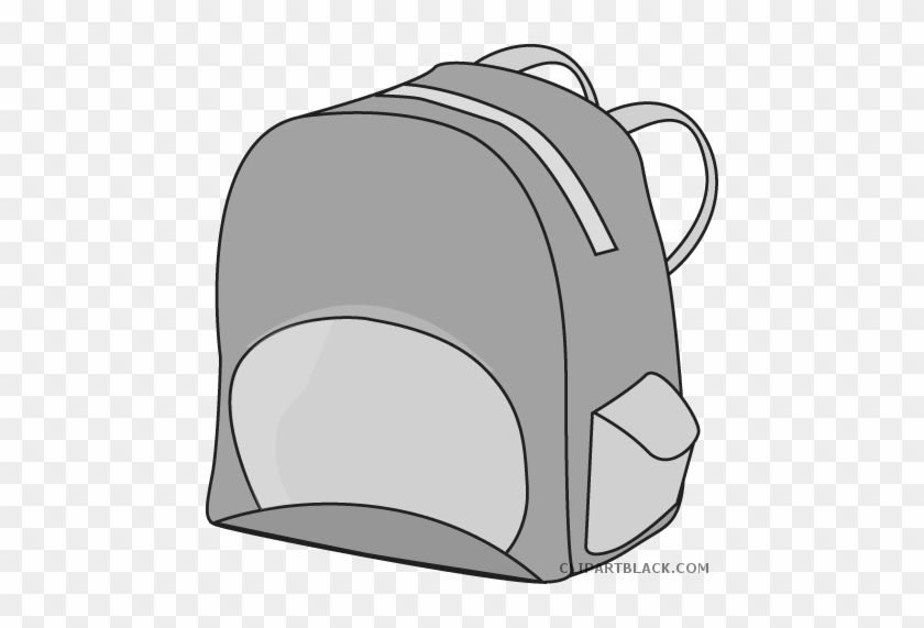 School Backpack Tools Free Black White Clipart Images - Clip Art #1204796