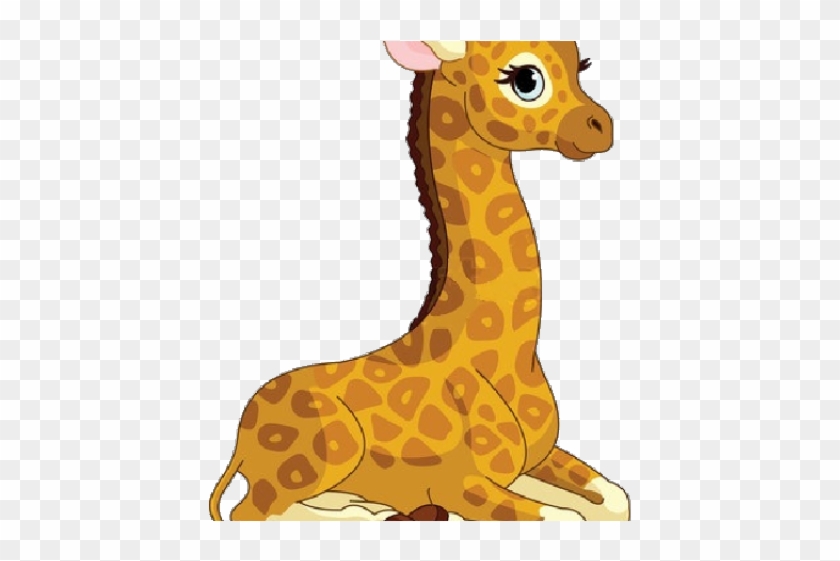 Cartoon Baby Giraffe Images - Pre-cut Cute Baby Animals Edible Rice / Wafer Paper #1204817