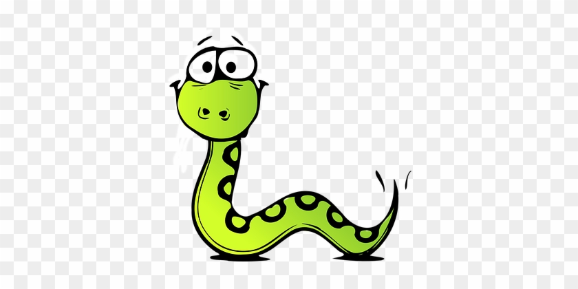 งู, สีเขียว, สัตว์เลื้อยคลาน, การ์ตูน - Snake Clipart Png #1204855