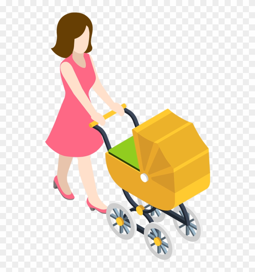 Cartoon Baby Carriage - Baby Transport #1204865