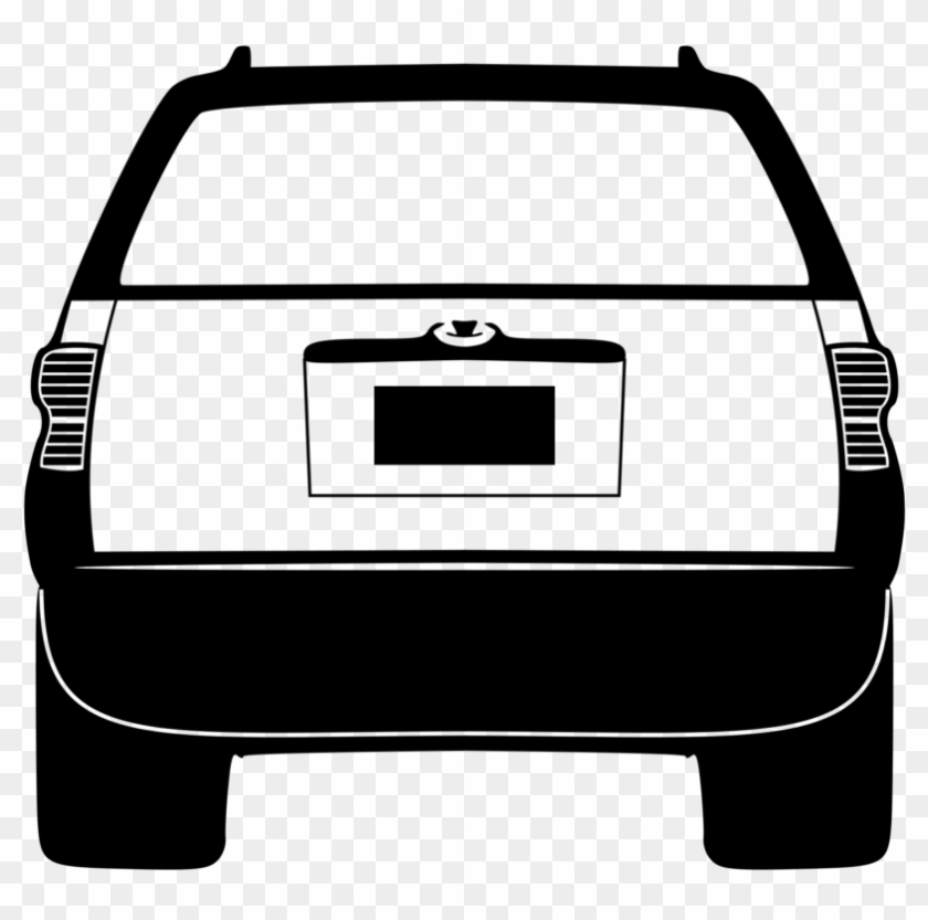 Car Clipart Front View Assault Faceman Suburban Vehicle - Rear View Of Car Clipart #1204881