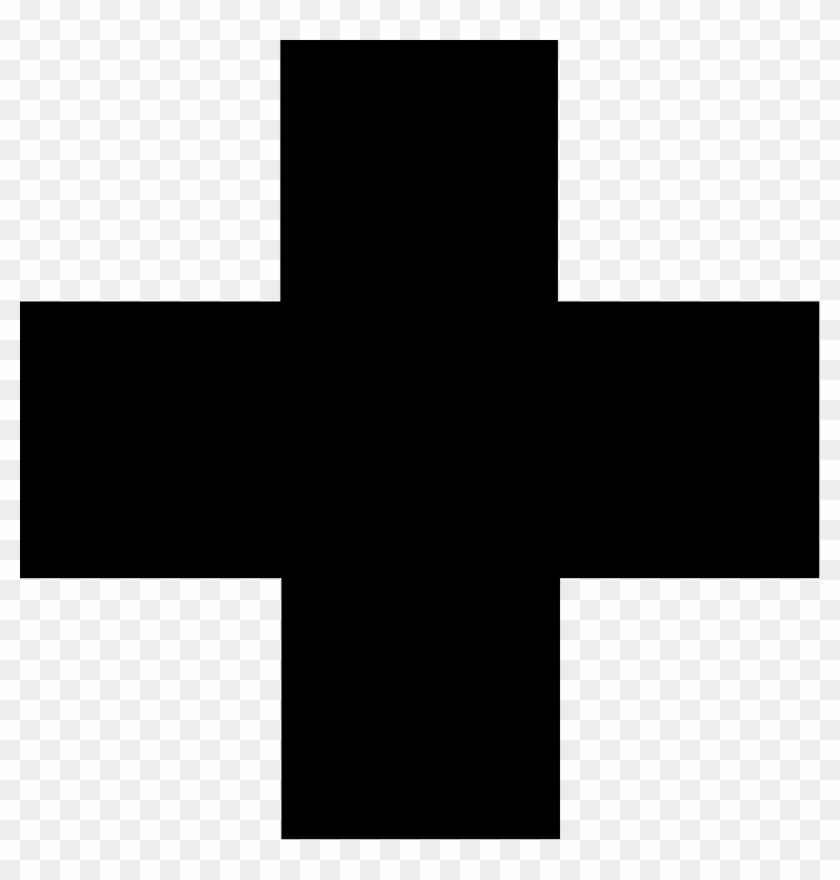 First Aid Clip Art Download - Black First Aid Cross #1205271