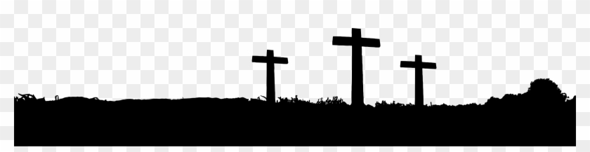 Cross Clipart Silhouette - 3 Crosses Silhouette Png #1205426