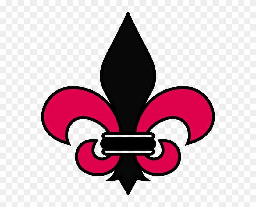 Hot Pink Fleur De Lis Clip Art At Clker - Mardi Gras Fleur De Lis #1205459