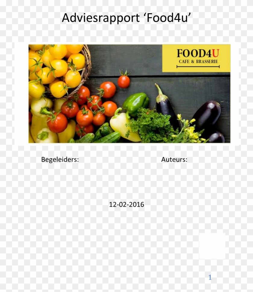 Adviesrapport, Marketingsrapport - Organic Fruits And Vegetables #1205617